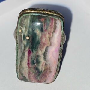 Ruby in Fuchsite Silver Ring